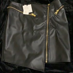 Faux Leather Mini Skirt